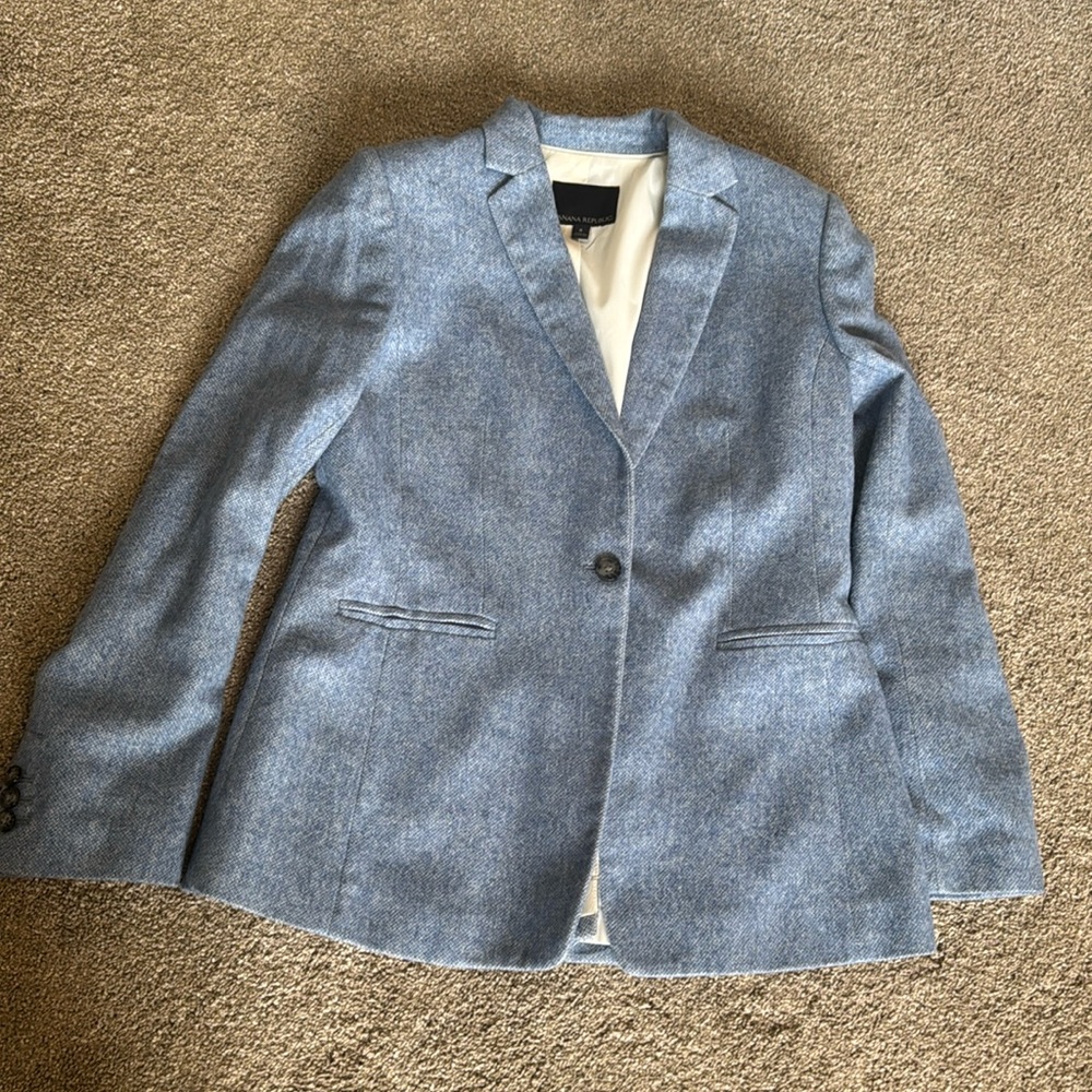 Light Blue Wool Mix Banana Republic Blazer